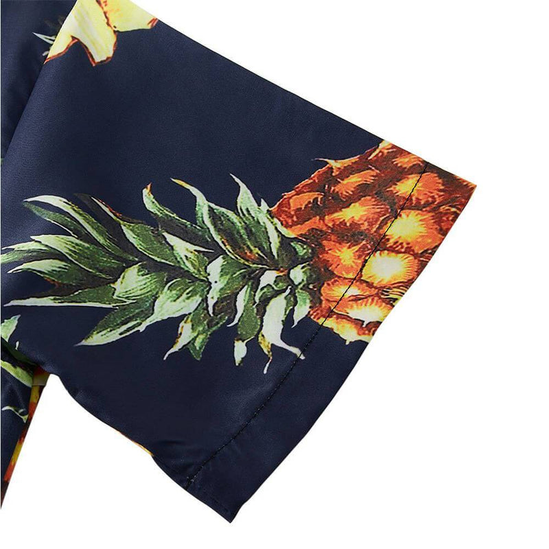 Dark Blue Pineapple Funny Hawaiian Shirt