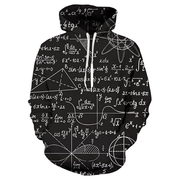 Black Math Prints Hoodie