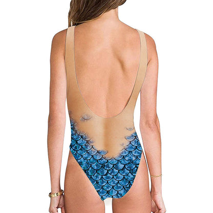 Blue Mermaid Ugly One Piece Bathing Suit Forest Coral Blue Mermaid Ugly One Piece Bathing Suit Forest Coral