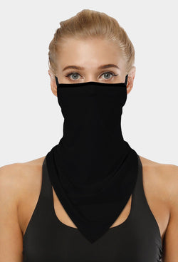 Black Face Scarf With Earloops