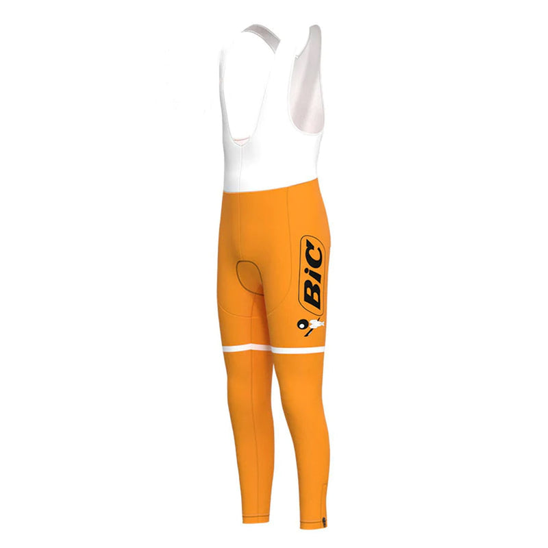 BIC Orange Vintage Long Sleeve Cycling Jersey Matching Set