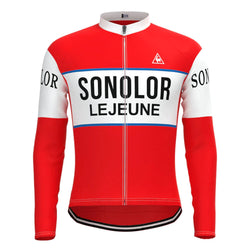 SONOLOR Lejeune Red Vintage Long Sleeve Cycling Jersey Top