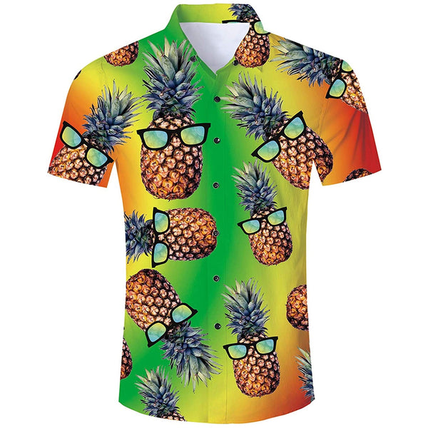 Colorful Sunglasses Pineapple Funny Hawaiian Shirt