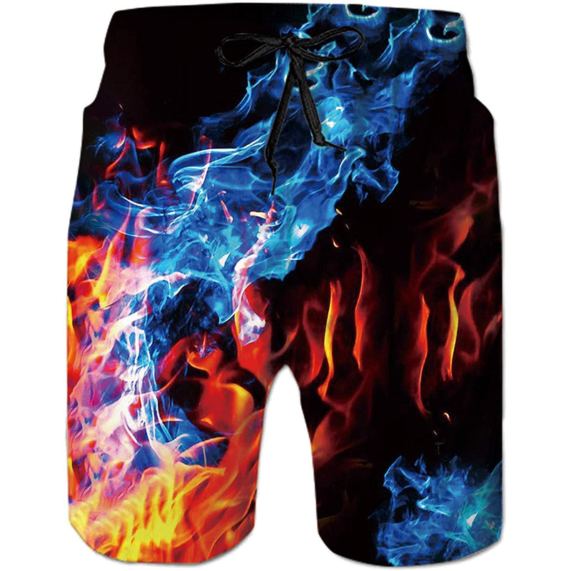 Ice & Fire Flame Funny Swim Trunks