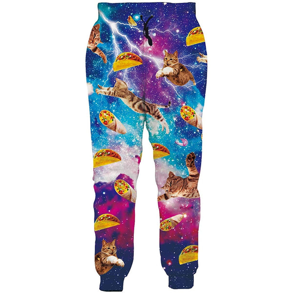 Galaxy Taco Cat Funny Sweatpants