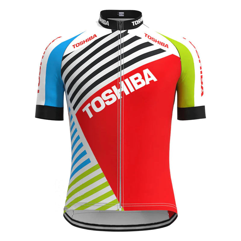 Toshiba Vintage Short Sleeve Cycling Jersey Top