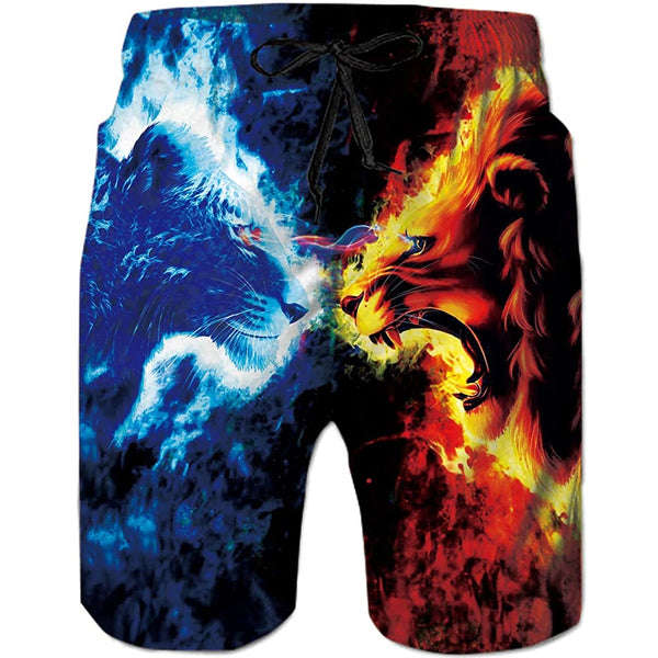 Leopard Tiger Funny Swim Trunks