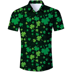 St. Patrick's Day Green Clover Funny Hawaiian Shirt