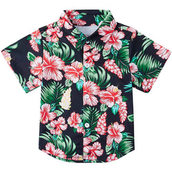 Hawaii Floral Funny Toddler Hawaiian Shirt