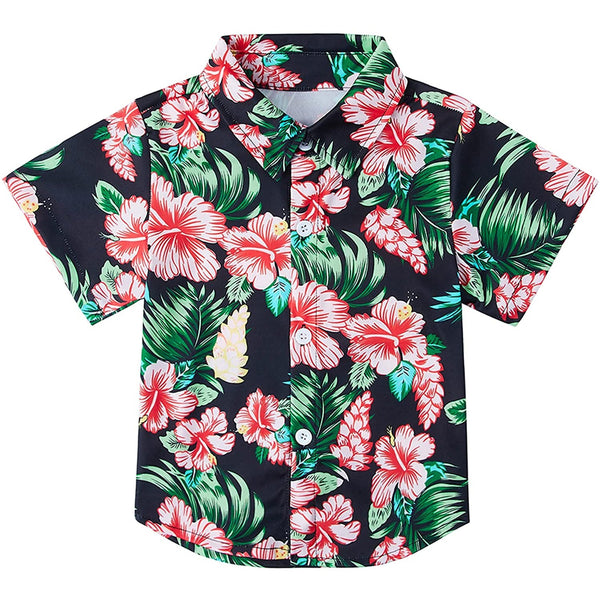 Hawaii Floral Funny Toddler Hawaiian Shirt