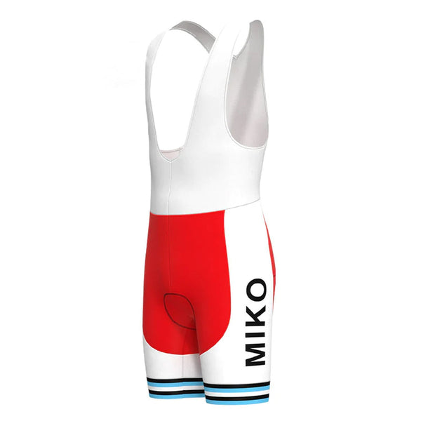MIKO Red Vintage Cycling Bib Shorts