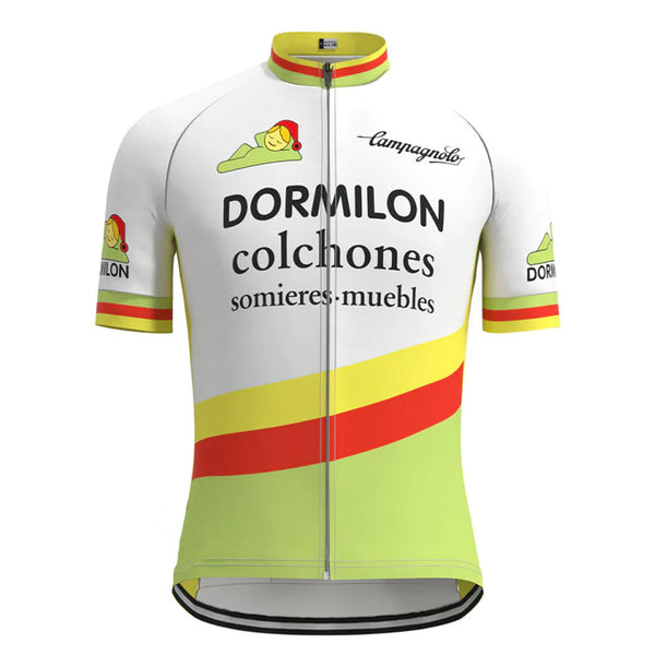 Dormilon Colchones Green Vintage Short Sleeve Cycling Jersey Top
