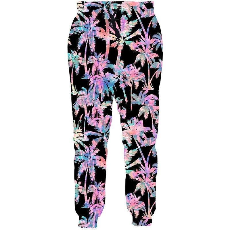 Pink Palm Tree Funny Sweatpants