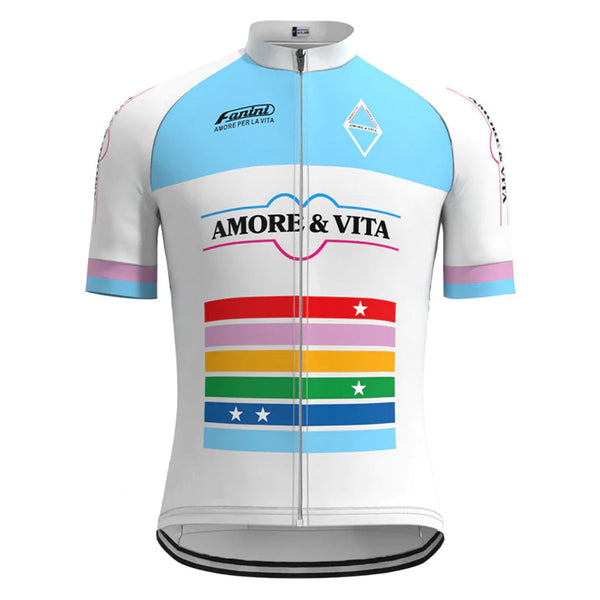 Amore & Vita Vintage Short Sleeve Cycling Jersey Top