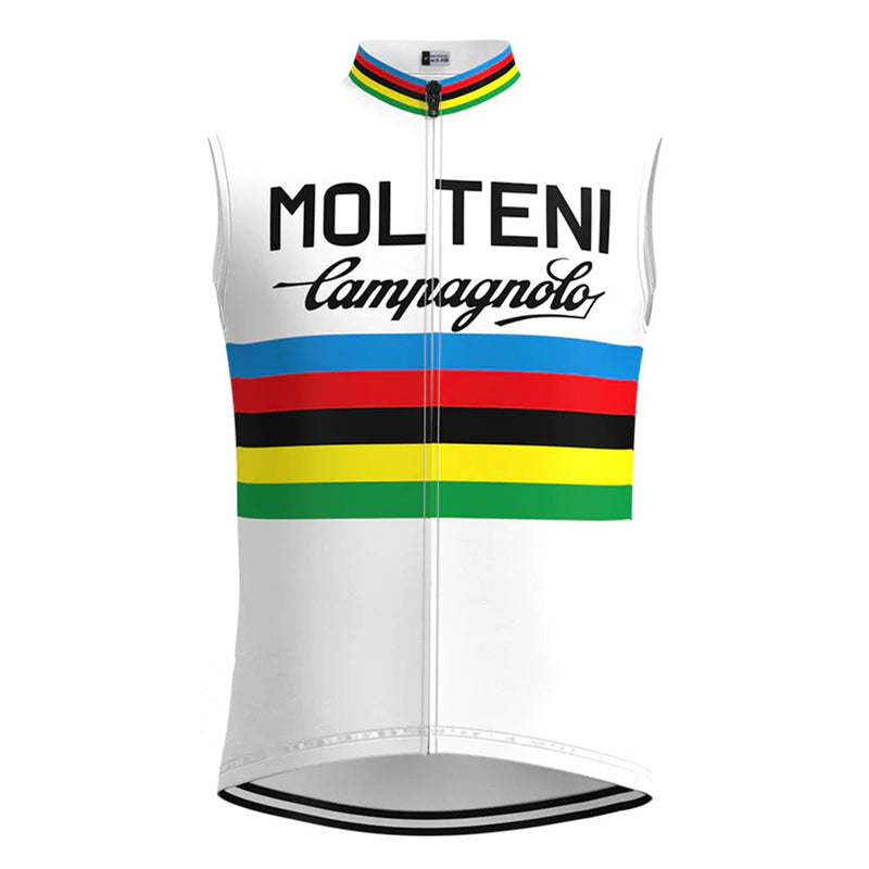 Molteni White Retro MTB Cycling Vest