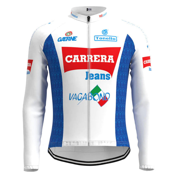 Carrera White Long Sleeve Cycling Jersey Matching Set