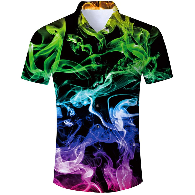 Colorful Smoke Funny Hawaiian Shirt