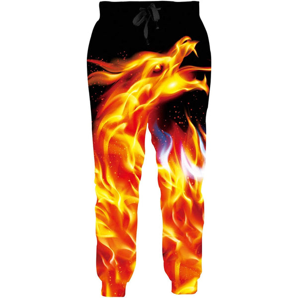 Fire Dragon Funny Sweatpants