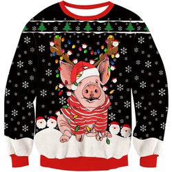 Bulb Pig Ugly Christmas Sweater
