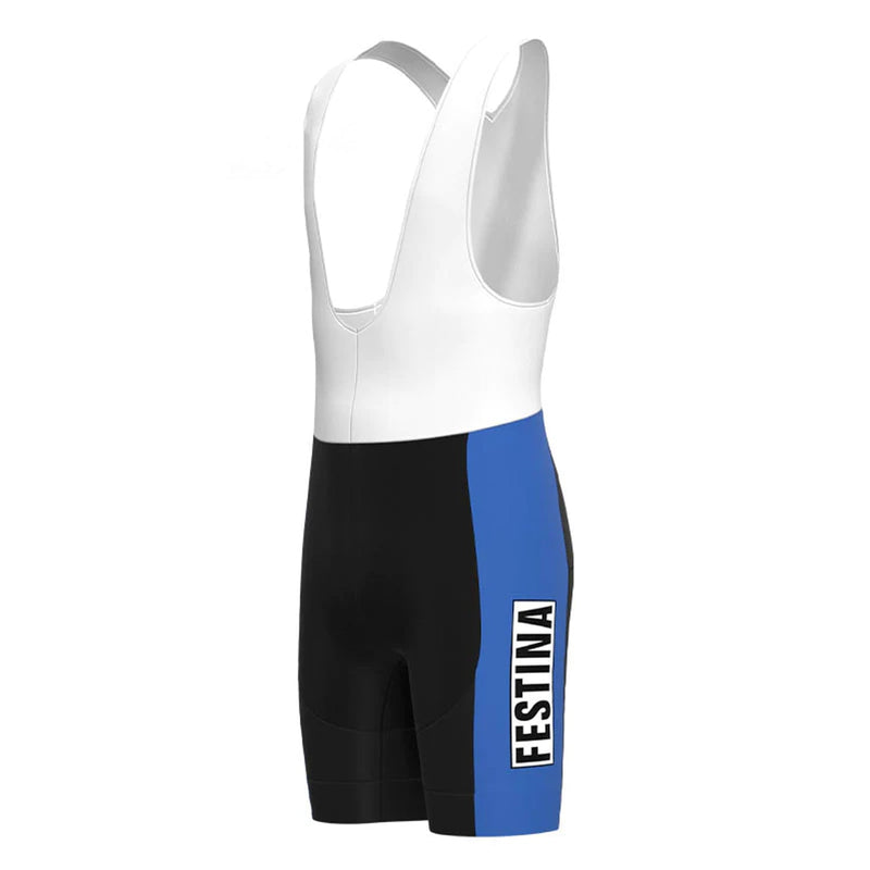 Macario Shimano Festina Blue Vintage Cycling Bib Shorts