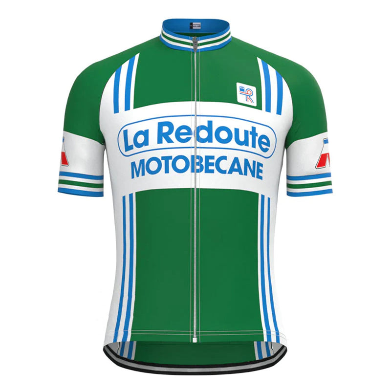 La Redoute Green Vintage Short Sleeve Cycling Jersey Top