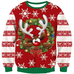 Snow Deer Ugly Christmas Sweater