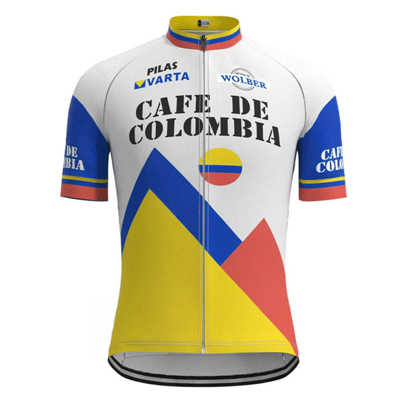 Cafe De Colombia Vintage Short Sleeve Cycling Jersey Top