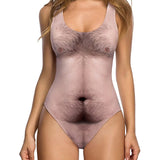 Hairy chest one piece swimsuit shop