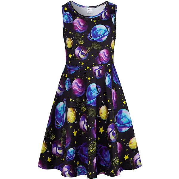 Space Planet Funny Girl Dress