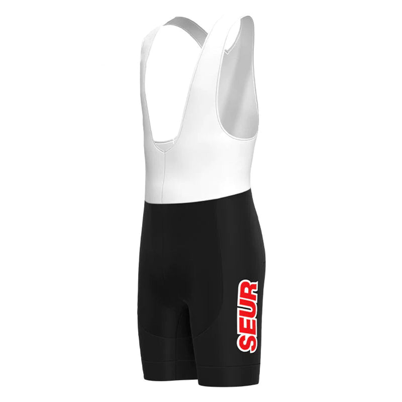 SEUR Black Vintage Cycling Bib Shorts