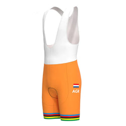 Holland Orange Vintage Cycling Bib Shorts