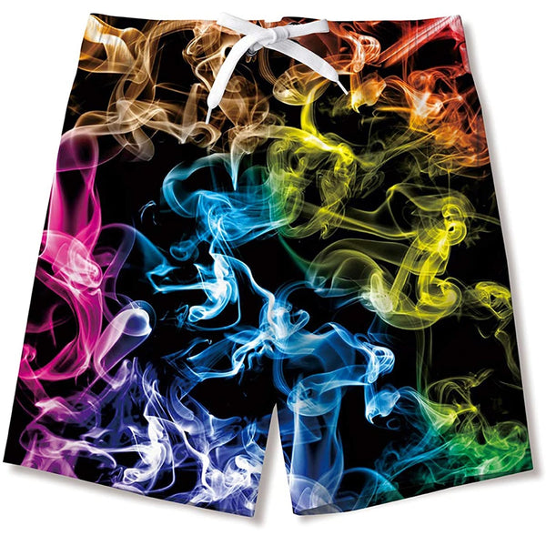 Colorful Smoke Funny Boy Swim Trunk