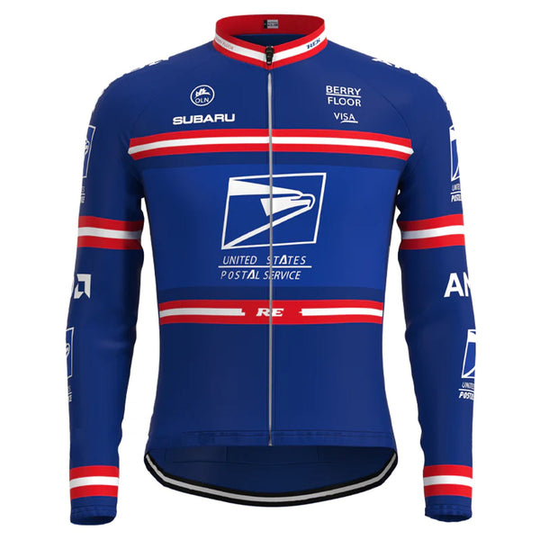 BISSELL Blue Vintage Long Sleeve Cycling Jersey Top