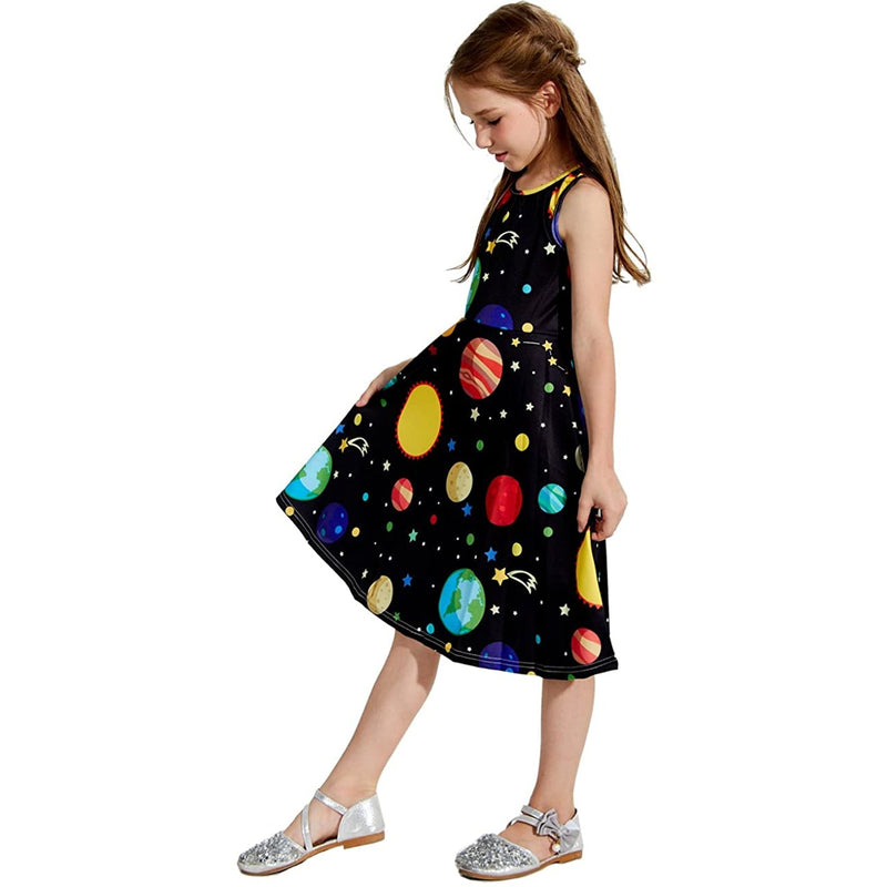 Space Planet Funny Girl Dress