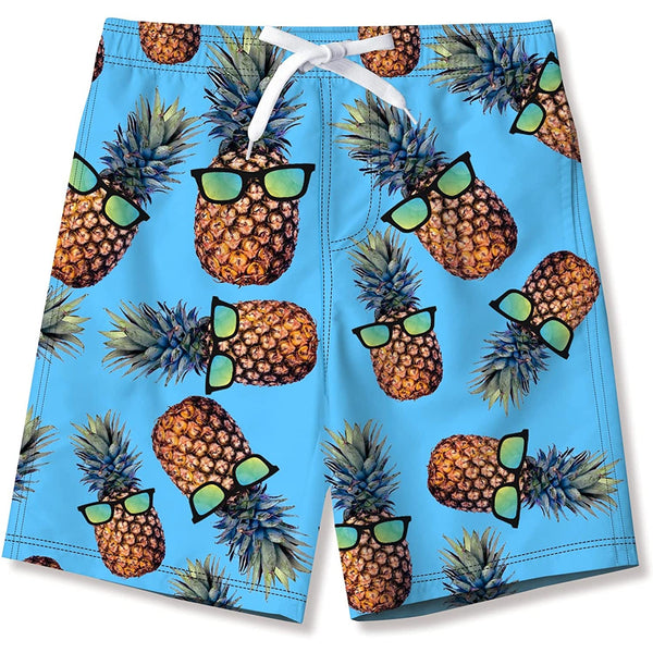 Blue Sunglasses Pineapple Funny Boy Swim Trunk
