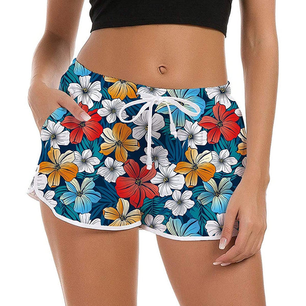 Flowers Funny Board Shorts for Women