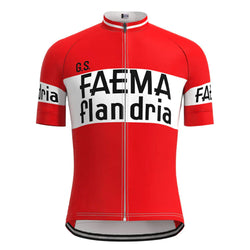 Faema Flandria Red Vintage Short Sleeve Cycling Jersey Top