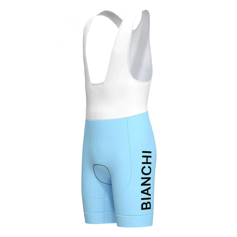 Bianchi Blue Vintage Cycling Bib Shorts