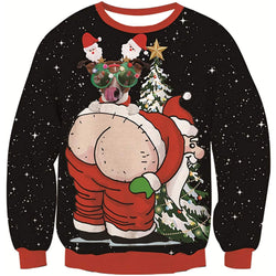 Dog Santa Ass Ugly Christmas Sweater