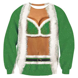 Green Big Boob Ugly Christmas Sweater