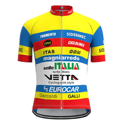 Selle Italia Yellow Vintage Short Sleeve Cycling Jersey Top