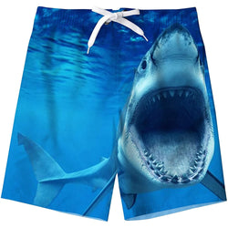 Blue Shark Funny Boy Swim Trunk