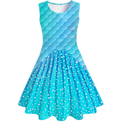 Blue Mermaid Funny Girl Dress