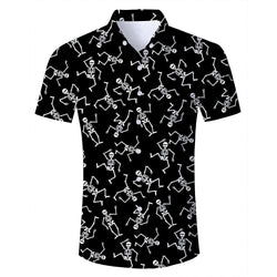Lustiges Hawaiihemd mit Skelett