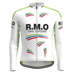 R.M.O White Vintage Long Sleeve Cycling Jersey Top