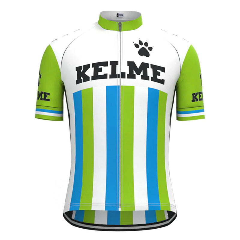 Kelme Green Vintage Short Sleeve Cycling Jersey Top
