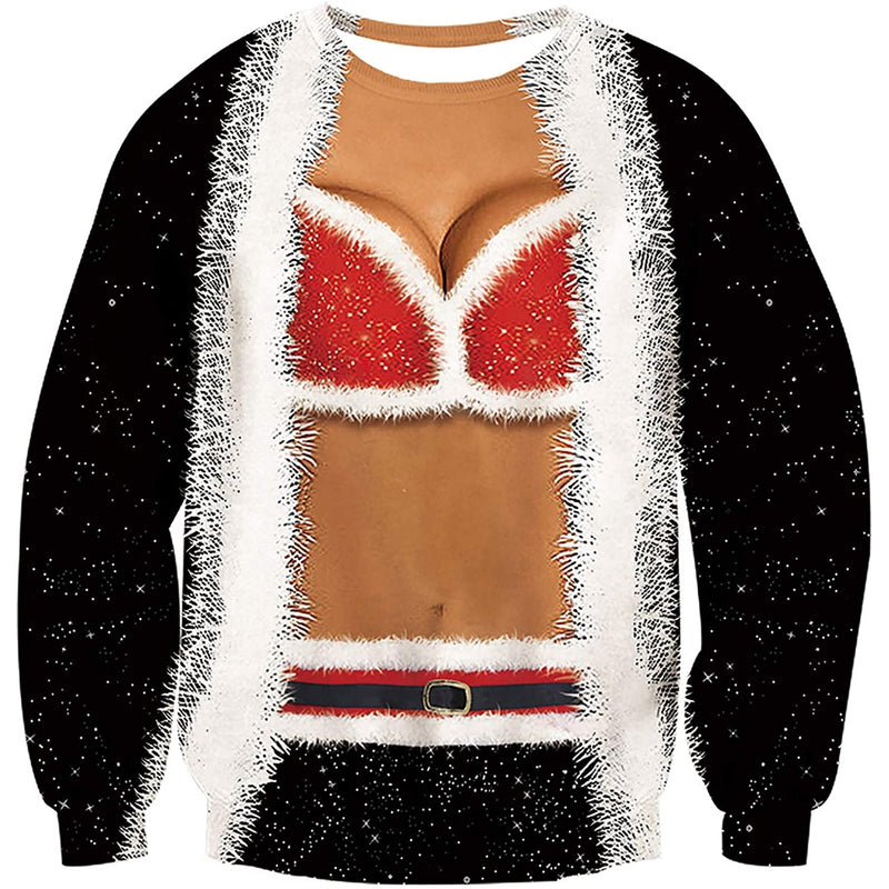 Black Big Tits Ugly Christmas Sweater