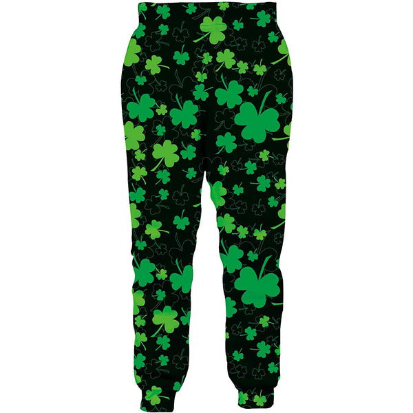 St Patrick's Day Clover Funny Sweatpants