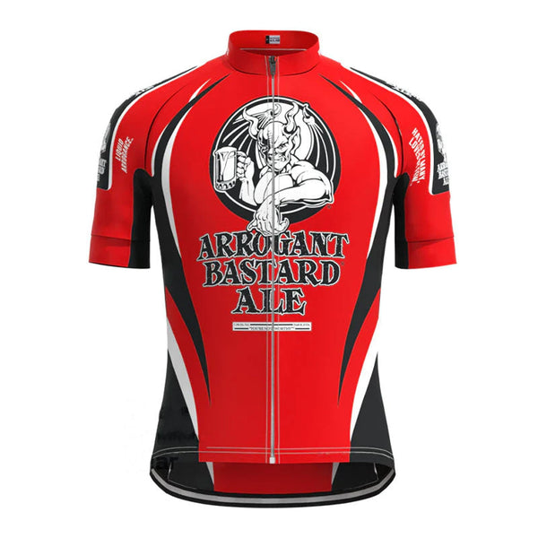 ARROGANT BASTARD ALE Red Vintage Short Sleeve Cycling Jersey Top