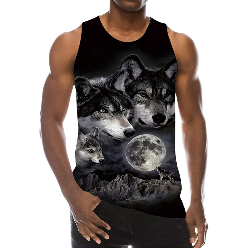 Moon Wolf Funny Tank Top